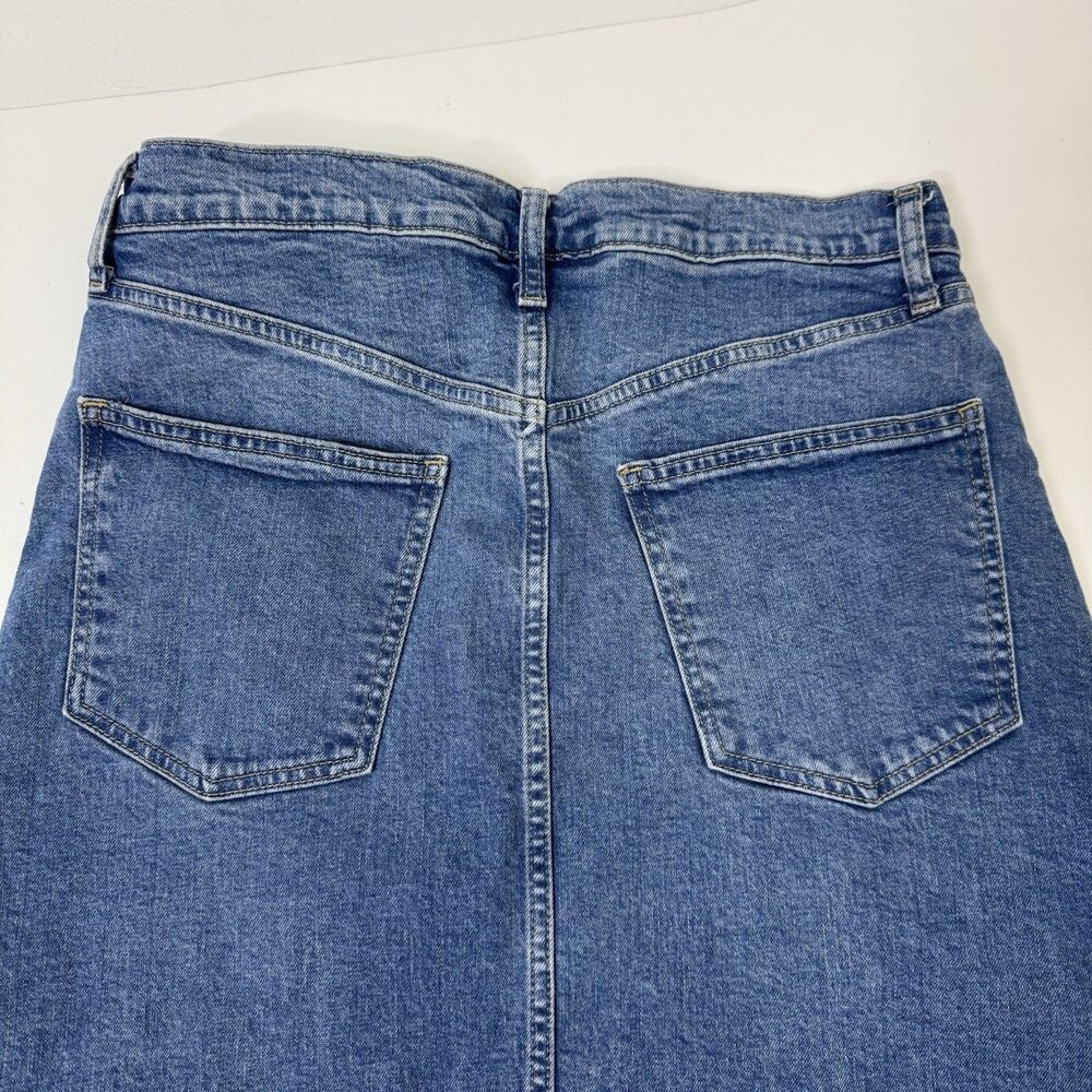 GAP denim front slit maxi skirt medium indigo, size 30/ 10 Y2K Style - Picture 11 of 12